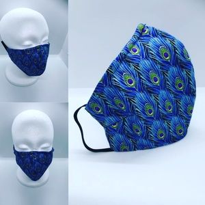 Peacock designer face mask